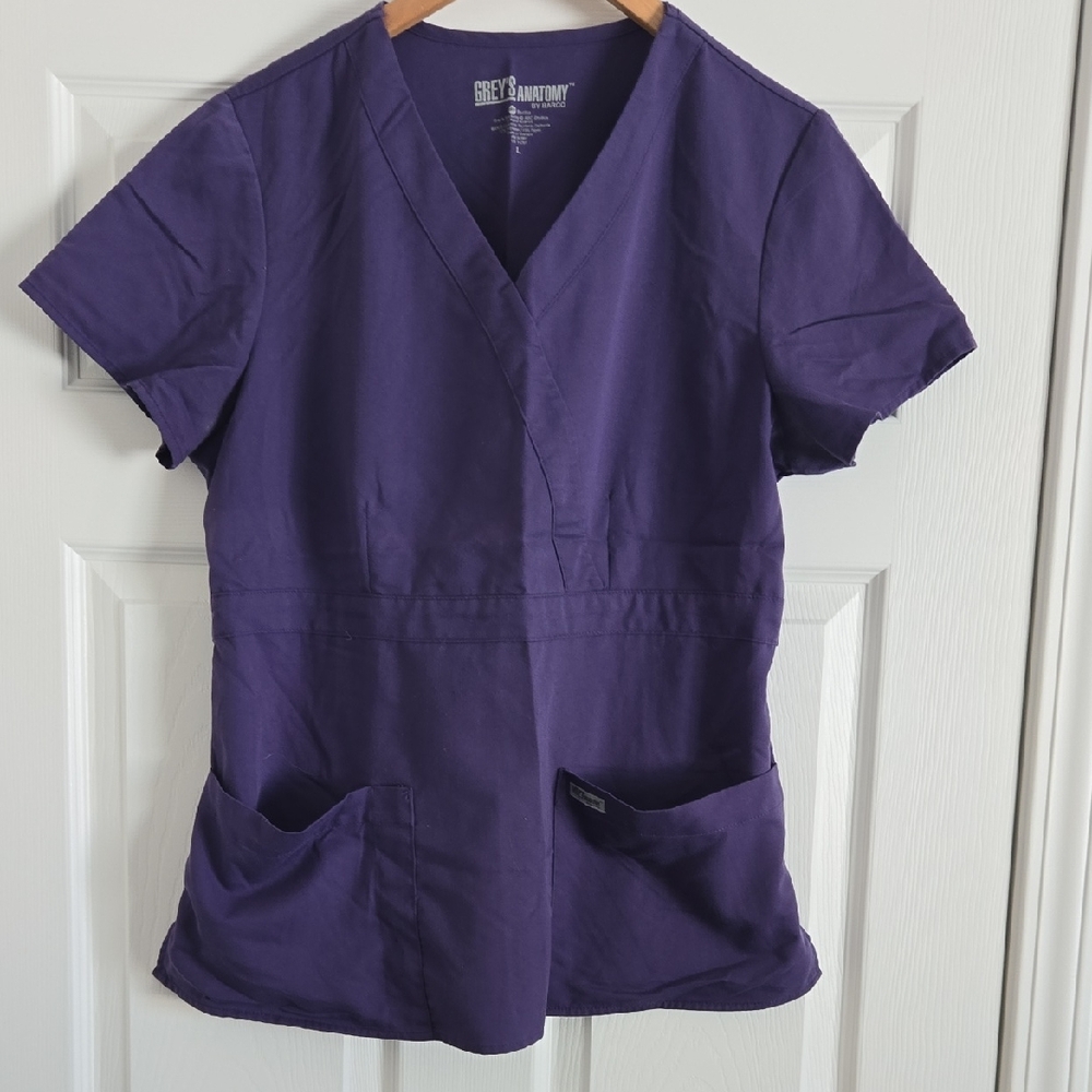 Grey's Anatomy Deep Purple Scrub Top
